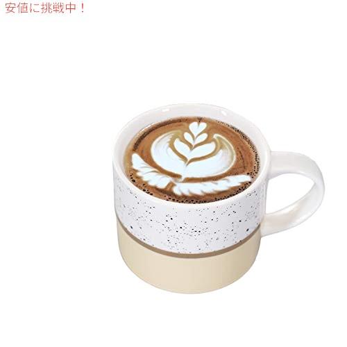 【並行輸入品】Hasense 積み重ね可能なコーヒーマグ 4個セット 金属製スタンド付き 15オンスの画像