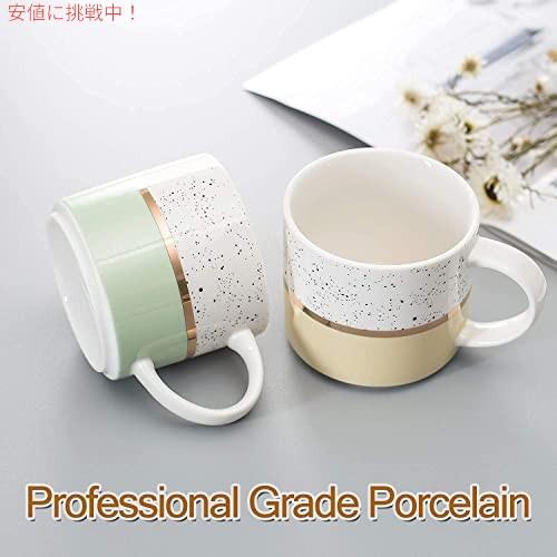 【並行輸入品】Hasense 積み重ね可能なコーヒーマグ 4個セット 金属製スタンド付き 15オンスの画像