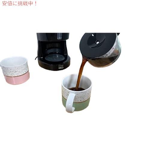 【並行輸入品】Hasense 積み重ね可能なコーヒーマグ 4個セット 金属製スタンド付き 15オンスの画像