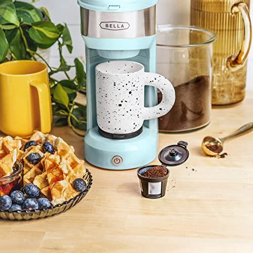BELLA デュアル ブリュー シングル サーブ コーヒー メーカー Kcup対応 大容量 14 オンス アクア 並行輸入品】BELLA デュアル ブリュー シングル サーブ コーヒー