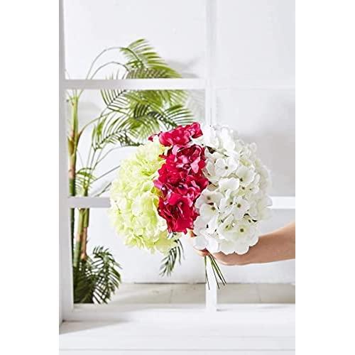 【並行輸入品】Kislohum オレンジ色の人工アジサイ シルクフラワー 茎付き 10個パック |  | 04