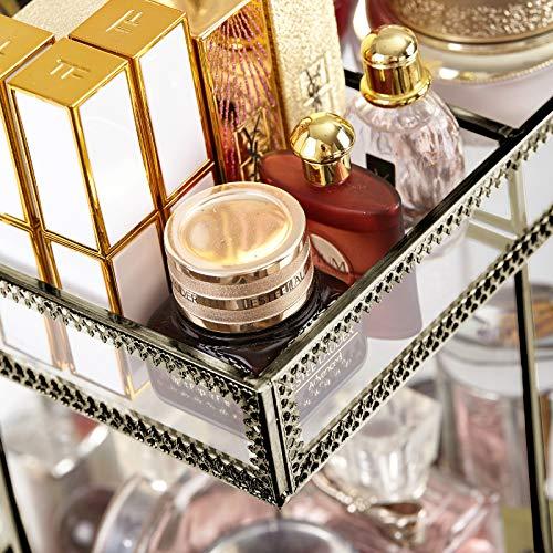 ハースー 360度回転香水トレイ　ガラスオーガナイザー 並行輸入品】ハースー 360度回転香水トレイ ガラスオーガナイザー