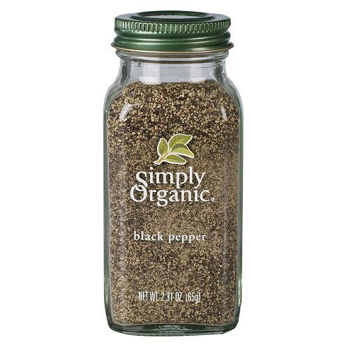 【並行輸入品】【送料無料】Simply Organic Black Pepper Medium Grind Certified Organic シンプリーオーガニック ブラックペッパー(黒コショウ) 65g | 