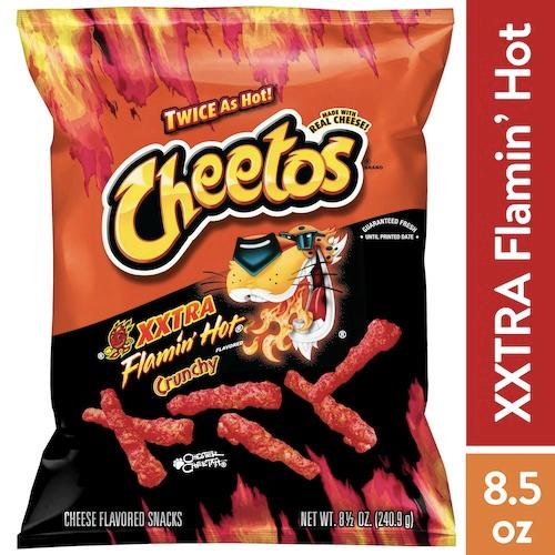 2個セット Cheetos Xxtra Flamin Hot Crunchy チートス エクストラ フレーミンホット クランチー 8.5 oz / 240.9g｜drplus｜05