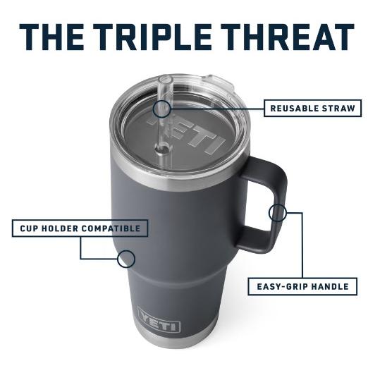 ☆YETI Rambler 25 oz☆ストロー付き ブラックマグ新品未使用品 並行輸入品】YETI イエティ ランブラー 25オンス ストローマグ