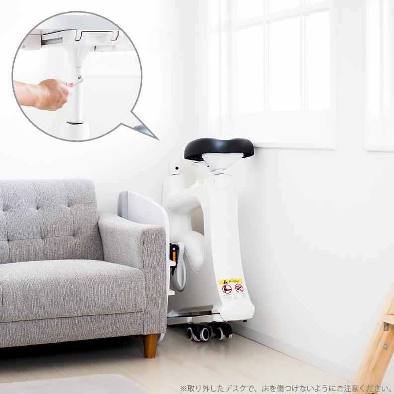 テーブル付 エアロバイク 静音 エアバイク トレーニングバイク