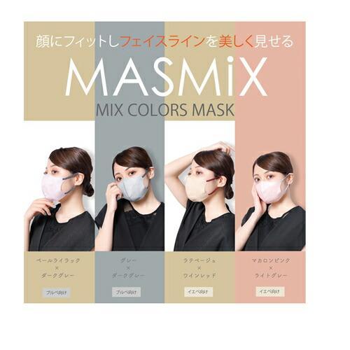 【川本産業】MASMIX/マスミックス 3D立体型マスク ラテベージュ×ワインレッド(7枚入)｜drughero｜06