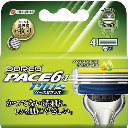 株式会社DORCO JAPAN PACE6Plus(ペース6プラス)　6枚刃式カミソリ ＜トリマー付＞　替刃 4コ｜drugpure