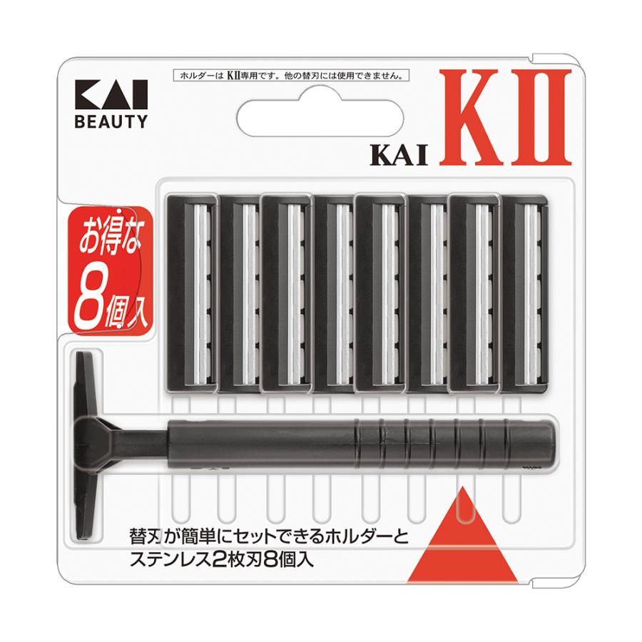 送料無料】貝印カミソリ株式会社KAI−K2 替刃8個入＜ひげそり用