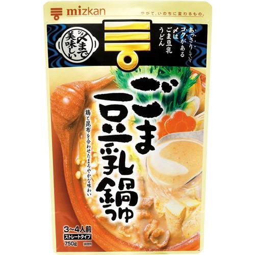 株式会社ミツカン 〆まで美味しい ごま豆乳鍋つゆ ストレート 750g×12