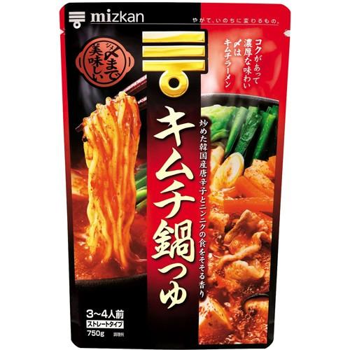 株式会社ミツカン 〆まで美味しい キムチ鍋つゆストレート 750g×12袋