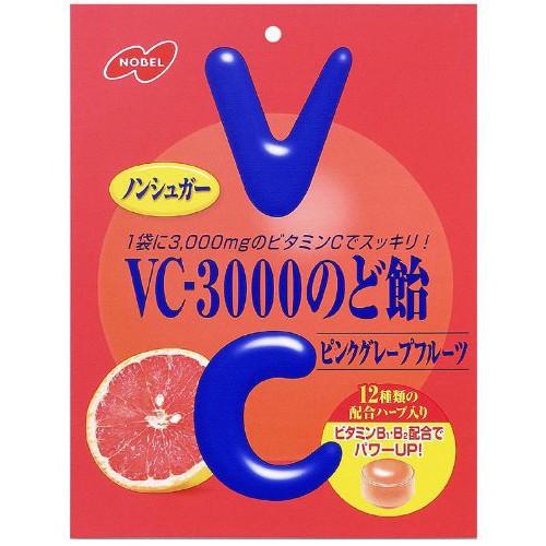 ノーベル製菓株式会社 VC-3000のど飴ピンクグレープフルーツ 90g＜ノンシュガー＞ 【北海道・沖縄は別途送料必要】【CPT】｜drugpure