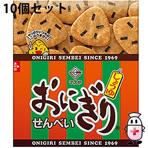 送料無料】株式会社マスヤ しょうゆ おにぎりせんべい おにぎりBOX 34g