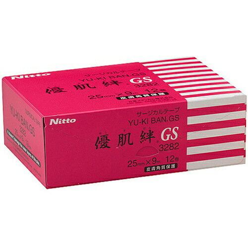 優肌絆３２８２ 25mm×9m 未使用1ケース 優肌絆(ゆうきばん)GS 25mm×9m×12巻(白)【医療器具】[規格：3282
