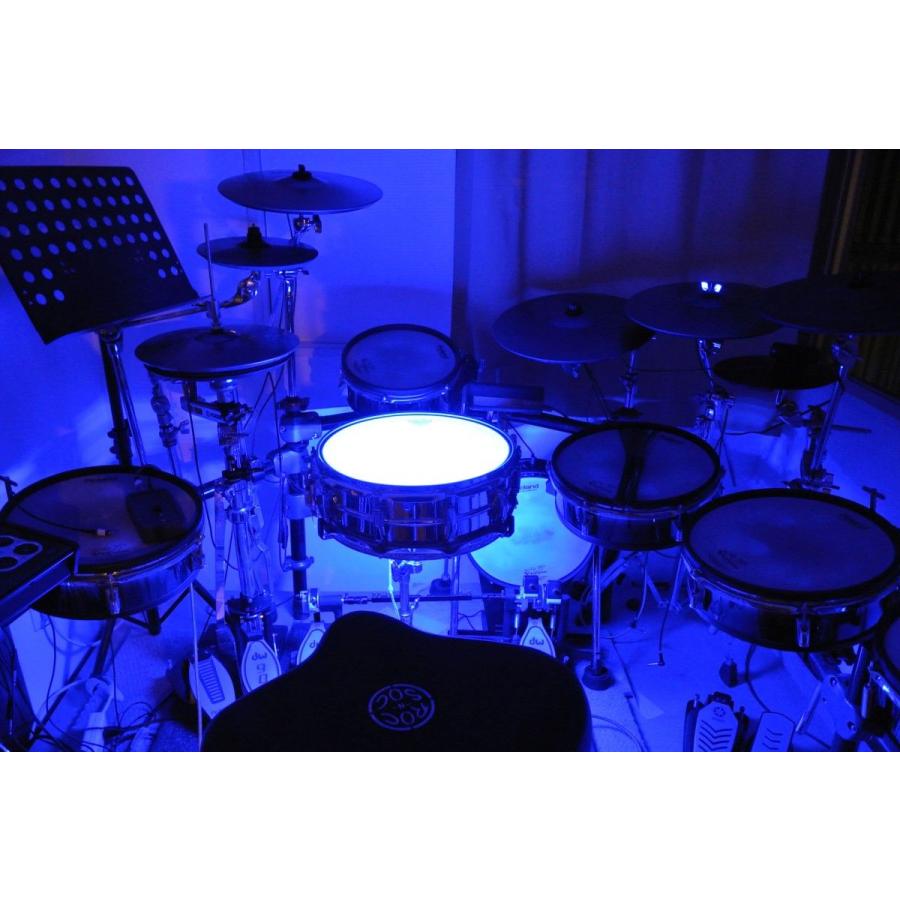 スネアドラムライトニングJAZZ トリガーで叩くと光るLED照明キット