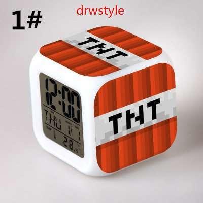 流行 Minecraft クリーパー ｔｎｔ Steve 目覚ましライト 大音量 クロック デジタル アラーム 多色ムード