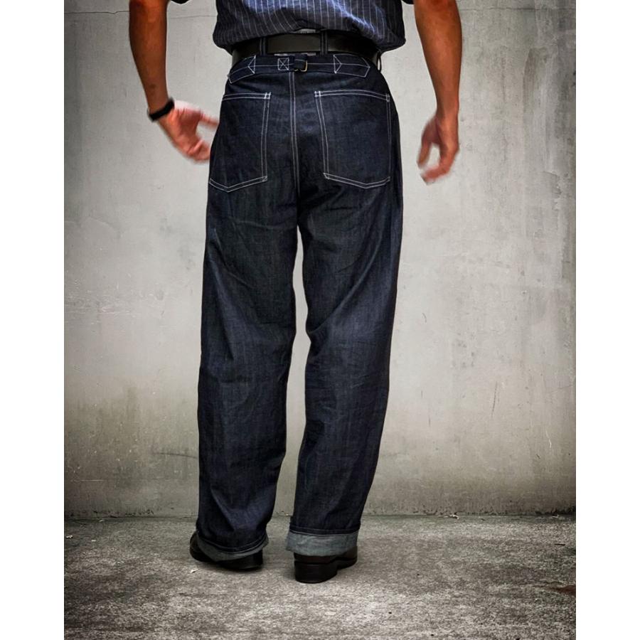 Dry Bones ワイドストレートデニム ドライボーンズ DP-691 Army Denim Work Trousers : DryBones Online