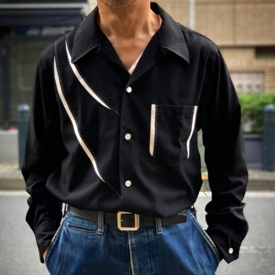 Dry Bones（ドライボーンズ） DS-2679 Shark Gill Open Shirt