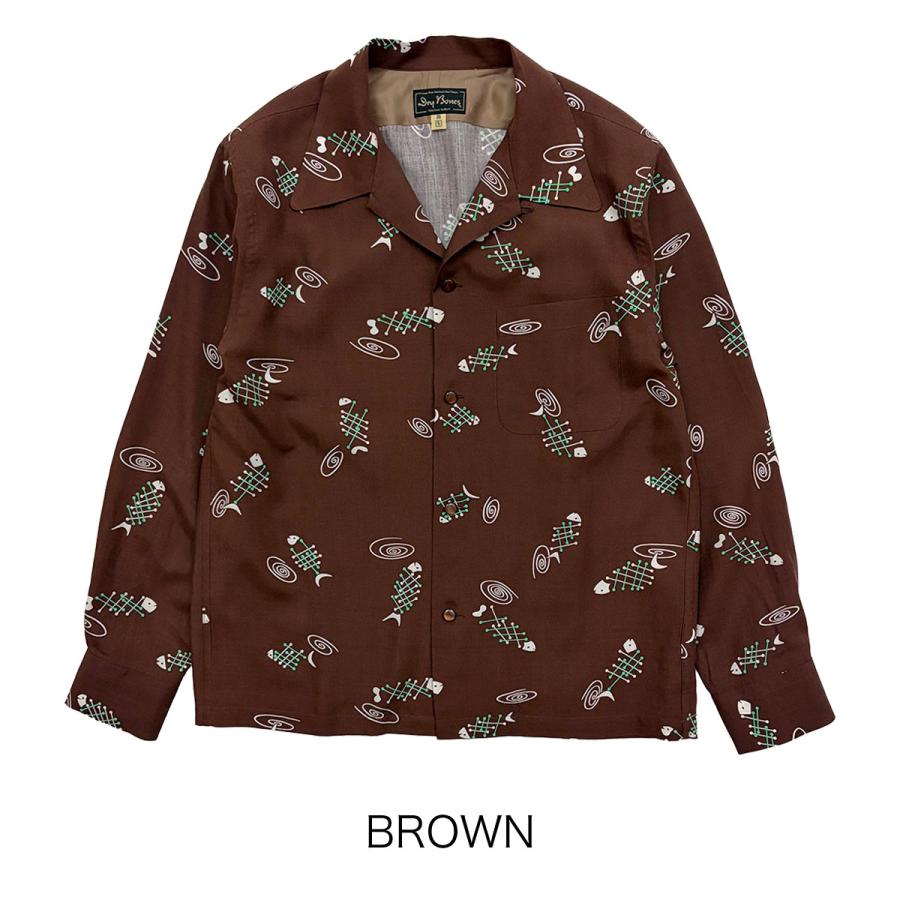 ドライボーンズ DS-2798 L/S Print Open Shirt “FISH BONE” |  | 01