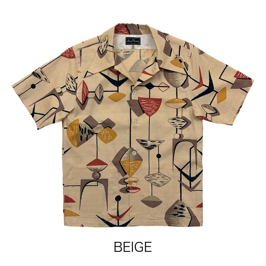 プリント2ポケットオープンシャツ“MOBILE”/ DRY BONES【ドライボーンズ】 | Dry Bones | 01