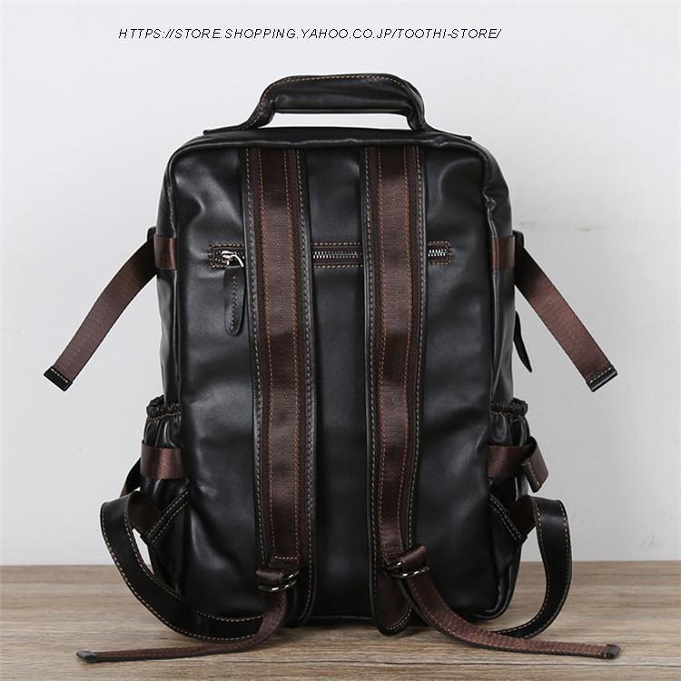 リュック　メンズ　リュックサック 本革　牛革 デイパック　ビジネス　バックパック　レザー　通勤通学　 旅行　出張　アウトドア　自転車鞄　カバン ipad 人気