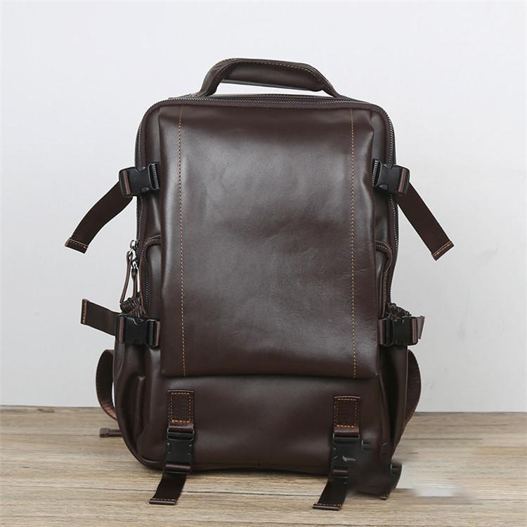 リュック　メンズ　リュックサック 本革　牛革 デイパック　ビジネス　バックパック　レザー　通勤通学　 旅行　出張　アウトドア　自転車鞄　カバン ipad 人気