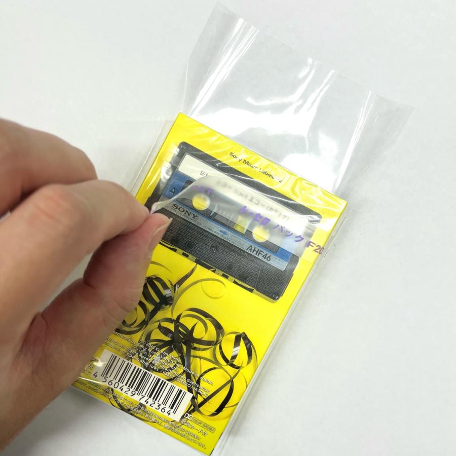 カセットテープ用のり付ビニールカバー（紙スリーブ対応）30枚セット
