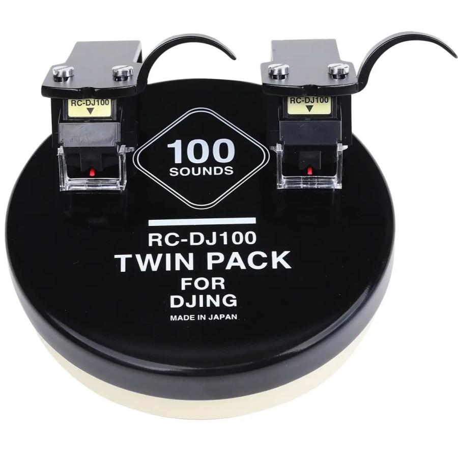 新品・国産品✨100 sounds RC-DJ100 レコードカートリッジ 100SOUNDS RC-DJ100 TWIN PACK / MM型カートリッジ ヘッドシェル付き