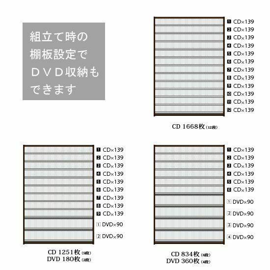 CDラック / CDストッカー CS1668 aux オークス CD収納 CD保管 収納