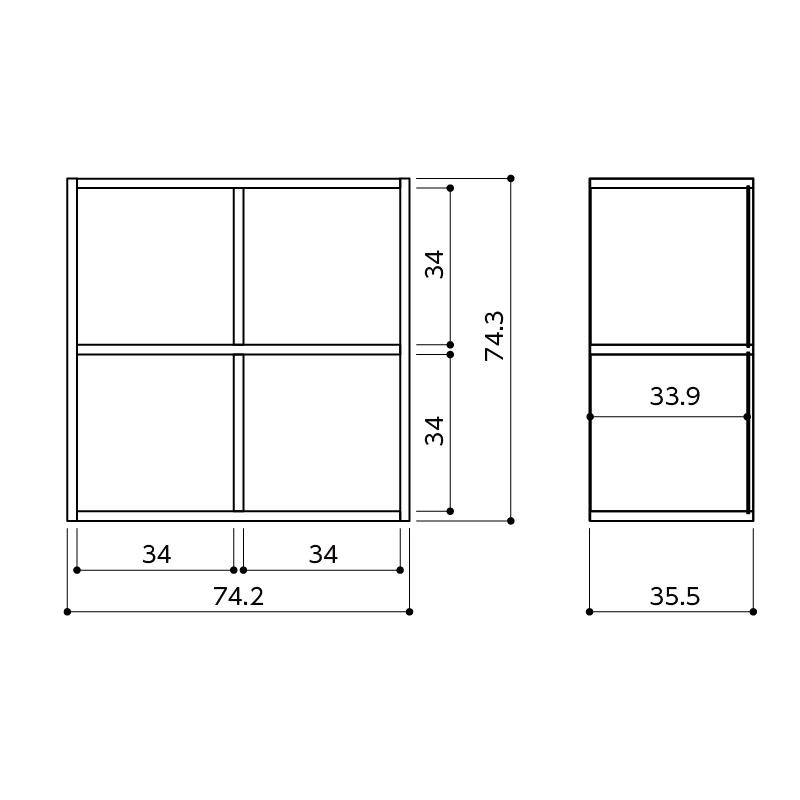 レコードラック / 4BOX DULPT-400(LP約320枚収納) ディスクユニオン