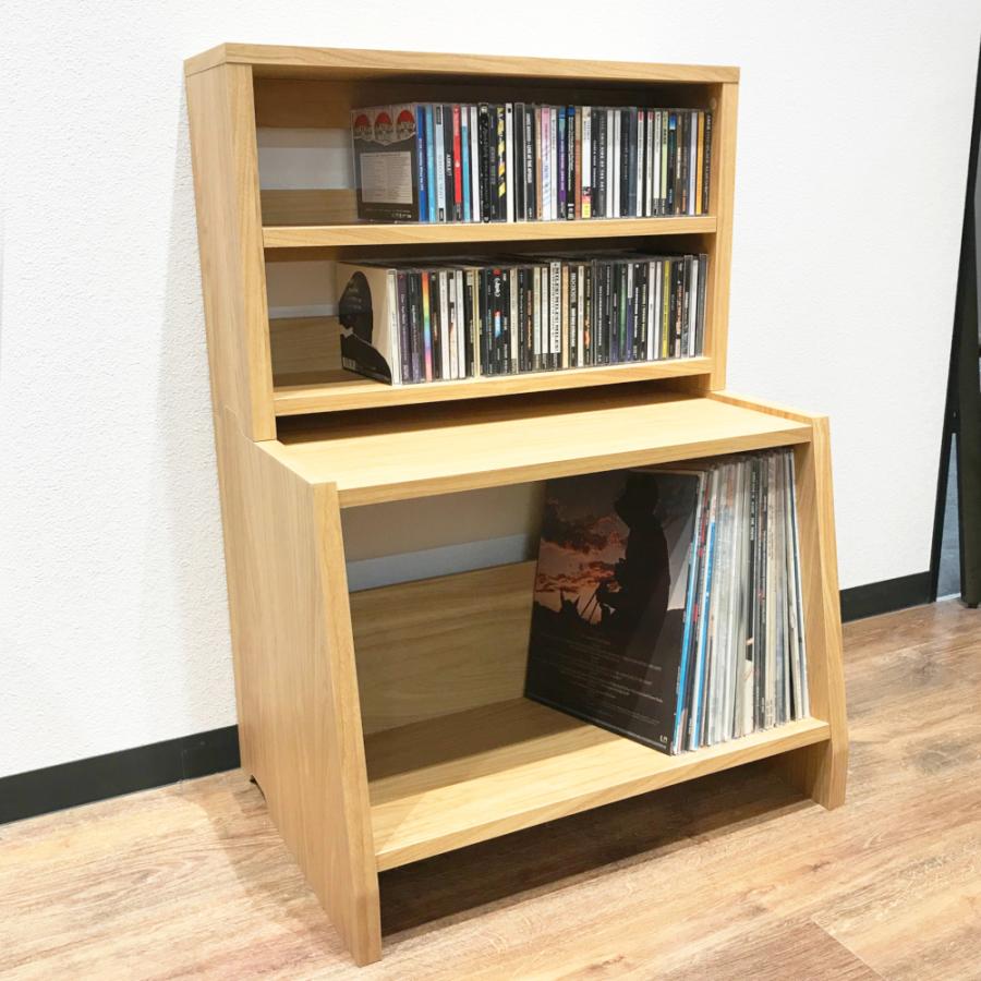 レコードラック スタッキングラック 2段 ANGLE × CD RACK FLAT