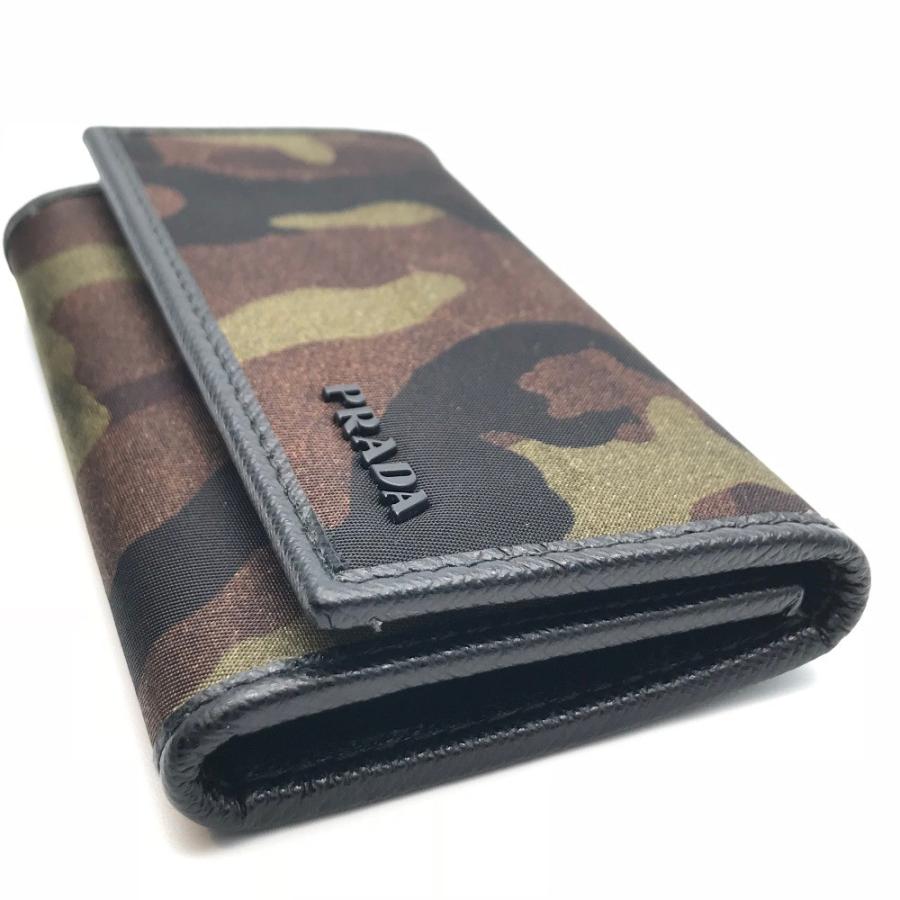 【新品】PRADA プラダ2PG222  6連キーケース　ナイロン　迷彩柄 新品】PRADA プラダ2PG222 6連キーケースナイロン迷彩柄