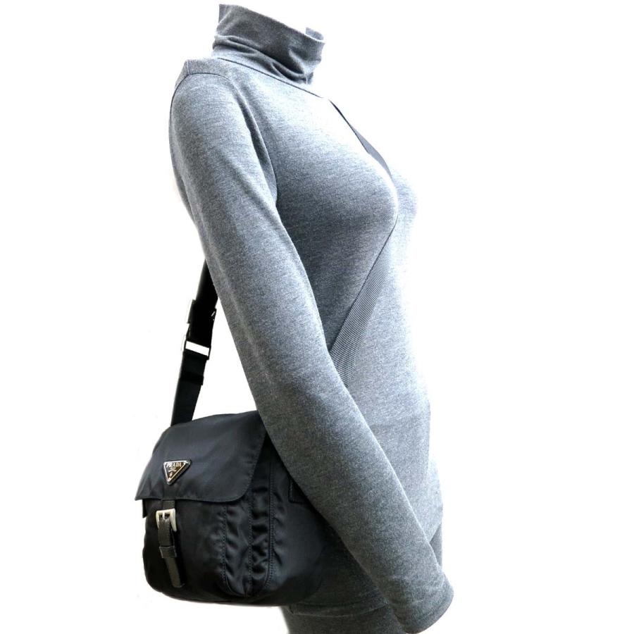 美品　PRADA ブラック ショルダーバッグ PRADA - 新品 プラダ PRADA ショルダーバッグ ソフトカーフ