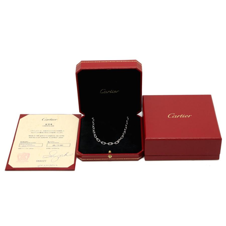 ［飯能本店］CARTIER カルティエ スパルタカス チェーン ネックレス 750ホワイトゴールド ユニセックス 46cm DH50508｜dsdaikokuya｜07