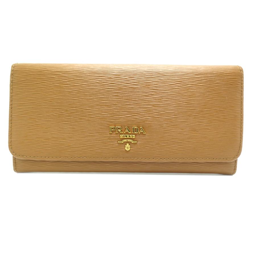 PRADA 長財布 ヴィッテロムーブ カードケース付 ベージュ プラダ