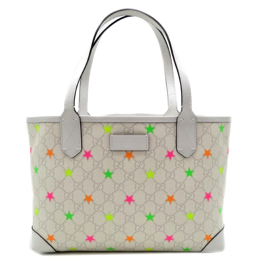 GUCCI トートバッグ　GGスプリーム　スター　マルチカラー　ポーチ付　自立 GUCCI トートバッグ GGスプリーム スター マルチカラー ポーチ付 自立