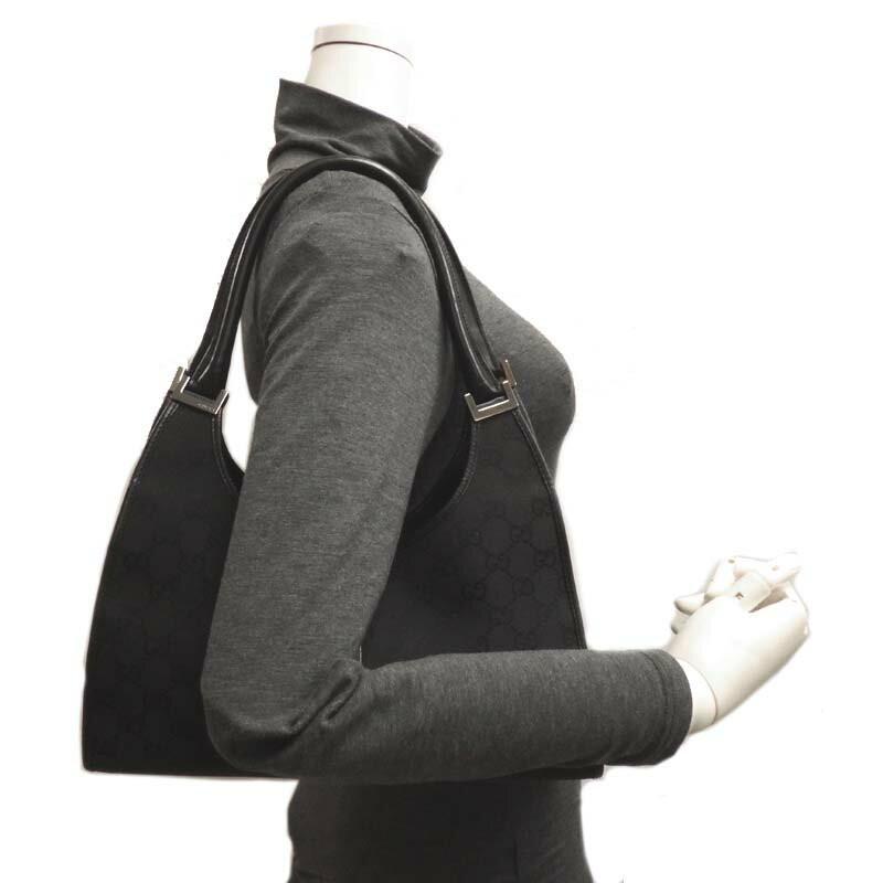 グッチ ジャッキー ショルダーバッグ GGキャンバス レザー ブラック 肩掛け GUCCI ［飯能本店］GUCCI グッチ ジャッキーショルダーバッグ