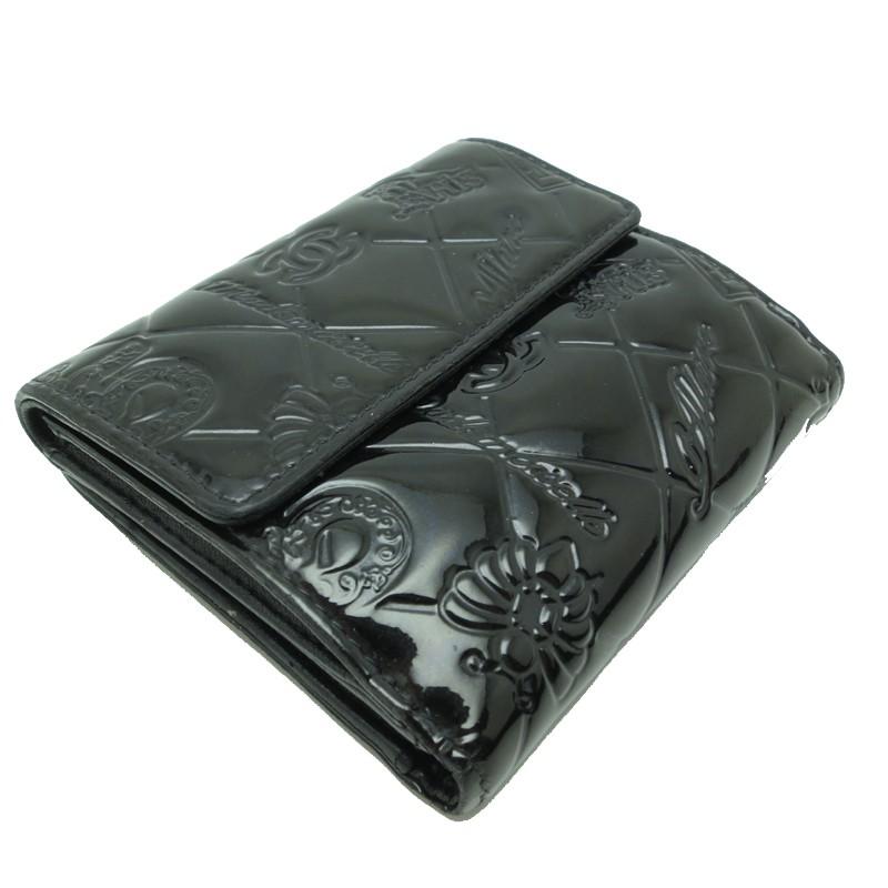 CHANEL ［飯能本店］CHANEL シャネル アイコン Wフォック財布 折り畳み  