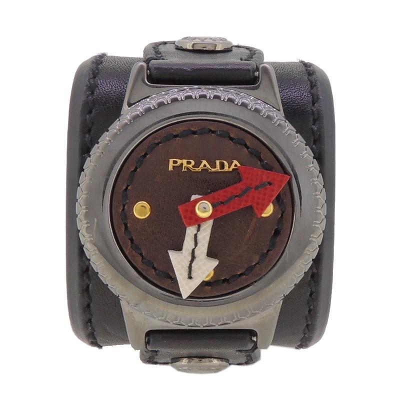 ［飯能本店］PRADA プラダ 時計型 ブレスレット メタル ブラック ブラック レディース・メンズ DH54489 :DH54489:DS大黒屋 -  通販 - Yahoo!ショッピング