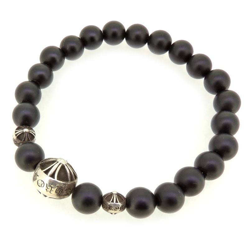 クロムハーツ BEAD71 オニキス ビーズ ブレスレット シルバー925 クロムハーツ BEAD71 オニキス ビーズ ブレスレット シルバー925