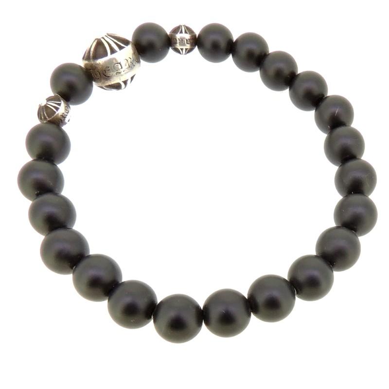 クロムハーツ BEAD71 オニキス ビーズ ブレスレット シルバー925 クロムハーツ BEAD71 オニキス ビーズ ブレスレット シルバー925