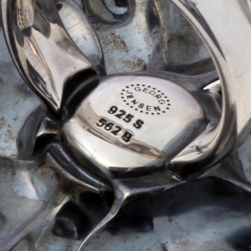 ジョージジェンセン　ムーンストーン　フラワーリング ジョージジェンセン フラワー グレー ムーンストーン 562B