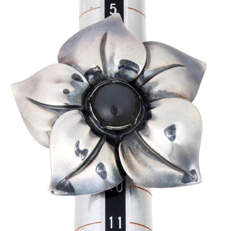 【ジョージジェンセン】シルバー 花形フラワー　リング ムーンストーン　指輪 ジョージジェンセン リング ムーンストーン 562A フラワー 11号