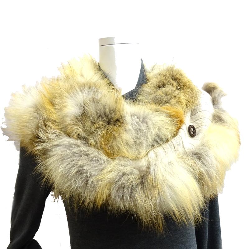 GUCCI】フォックスファー・ネックウォーマー