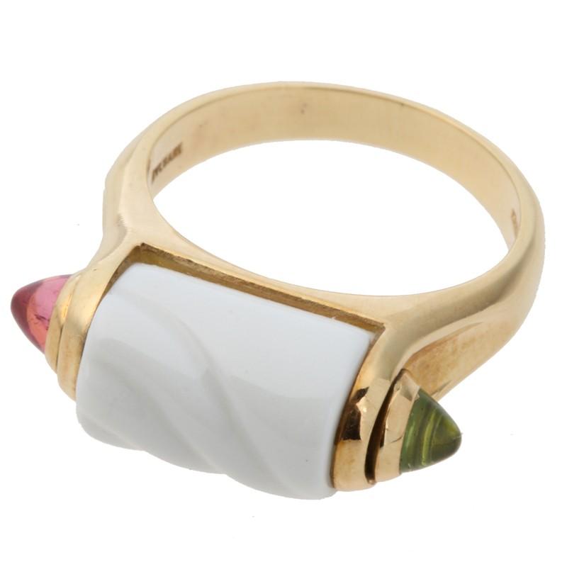 BVLGARI ブルガリ チャンドラ セミラック ペリドット ピンクトルマリン 