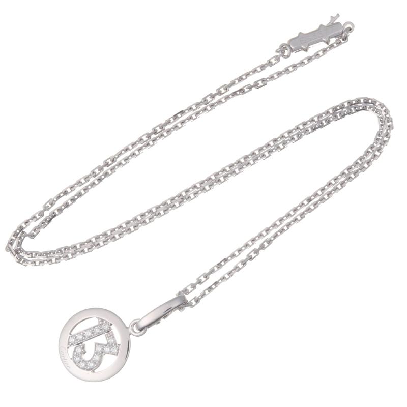 【美品】Cartier カルティエ チャーム&ネックレス 新品チェーン シルバー Cartier カルティエ ロンジェビティ ダイヤチャーム＆ネックレス