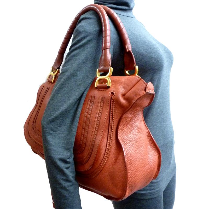 クロエ Chloe マーシー ハンドバッグ レッド系 レザー クロエ Chloe マーシー ハンドバッグ レッド系 レザー