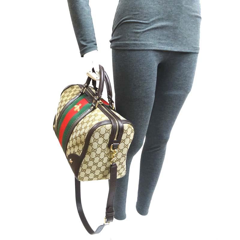 GUCCI グッチ　ボストンバッグ ハンドバッグ　シェリーライン　大容量 GUCCI 【10/15まで！ローン48回無金利】［飯能本店］GUCCI