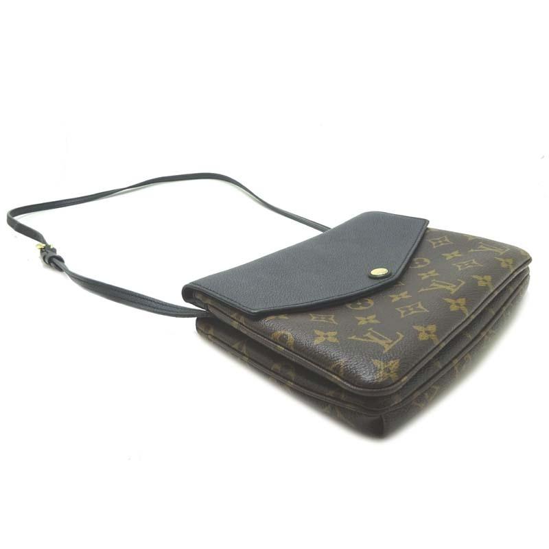 M50185 Louis Vuitton Monogram Canvas Twinset Cross-body Bag-Noir