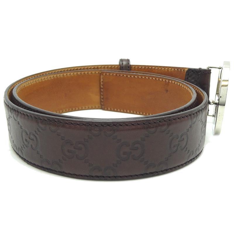 全品送料無料 グッチ インターロッキング Ggベルト ベルト レザー Gucci ブラウン シルバー レディース メンズ 中古 飯能本店 Dh601 春の最新作 送料無料 Mercurytechnologies Mn Com
